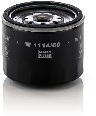 MANN-FILTER W 1114/80 Oil Filter - for Cars + Transporters | For Passenger Cars, Highest Filtration Performance, Engine Protection, High Quality Sealing, True OE Engineering