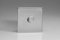 HDS3S - Varilight - Flat Plate Screwless - Brushed Chrome - 1 Gang 400W Dimmer Push Switch