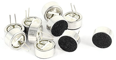 sourcing map 10PCS 2Pin Löten SMD Elektret Kondensator mikrofon Patrone 9mm x 4.5mm DE de