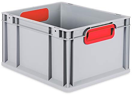 aidB Eurobox Color, Griffe geschlossen, 400x300x220mm, 1 St, rot