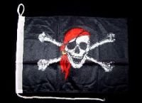 Bootsflagge 25 x 40 cm : Pirat mit Kopftuch