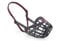 Ancol Dog Muzzle Gentle Strong Secure Basket Style for Aggressive Pets - Durable Plastic Biting Control Black/Red - 25cm L x 9.5cm W - Size 6