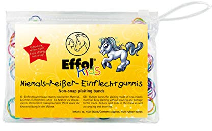 Effol Kids Non-Snap-Flecht Bands - 400 Pack - Clear, Unisex, EFL0007