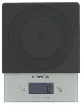 Kenwood AT850B Báscula Electrónica Compatible Con Robots De Cocina Kenwood Chef, Major Y Kmix, 8 Kilos, Vidrio, Gris