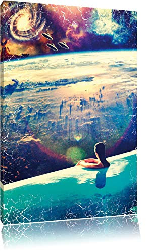 Pixxprint Dive Bild, Größe: 100x70cm, Leinwandbild, fertig gespannt, Wandbild, Dekoration, Kunstdruck, kein Poster