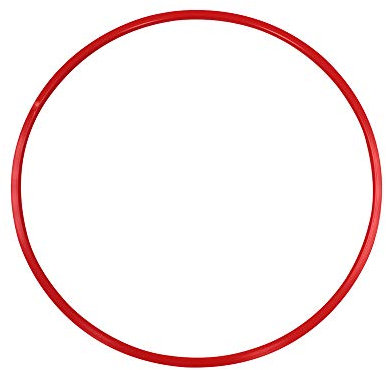 Grevinga® Gymnastikreifen aus Kunststoff ( Rot, 80 cm)