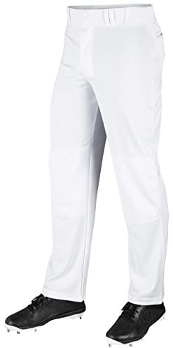 CHAMPRO Uni-Erwachsene MVP Baseballhose mit offener Unterseite, entspannte Passform, Weiß, Small