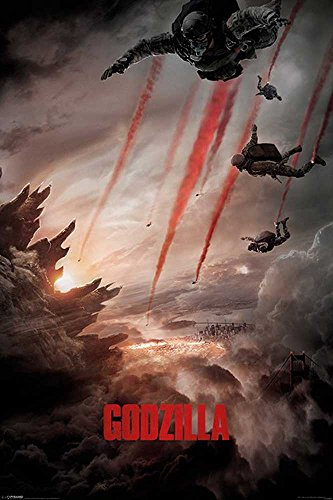 Godzilla - Skydivers - Action Sci-Fi Film Movie Poster - Grösse 61x91,5 cm + 1 Ü-Poster der Grösse 61x91,5cm