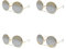 Flash Tattoos Original oversized retro Sonnenbrillen, runde und verspiegelte Sunnies mit 8 Linsentattoos (Slacker)