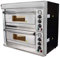 Beeketal 'BPO040-2' XL Profi Doppel Kammer Pizzaofen mit 2x 638x430 mm Schamottstein Backflächen, Gastro Steinbackofen für Pizza, Brot und Backwaren, 8800 Watt, Pizzabackofen Temperatur bis zu 350°C