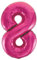 Pink Number 8 Shaped Large Foil Balloon (86cm) 1 Piece - Perfect for Birthday Parties and Special Events