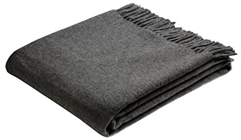 Bocasa by biederlack Plaid Wolle anthrazit Größe 130x170 cm