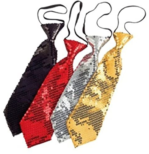 Rubies 6 286064 - Pailetten-Krawatte lila