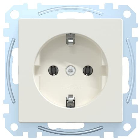 Schneider Electric Merten Schuko-Steckdose, 2-polig+E, Steckklemmen, System M, polarweiss, Artikelnummer MEG2301-0419