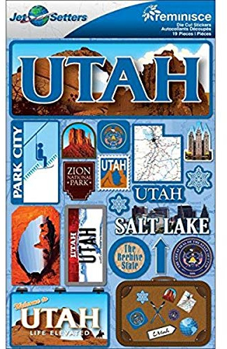 Unbekannt Reminisce Jet Setters Dimensional Stickers-Utah by Reminisce