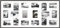 nielsen Collagerahmen mit Passepartout, 109,2 x 49,5 cm - Architektur, Aluminium, Schwarz glanz, Collage mit 18 Bildern zum Aufhängen im Hoch- & Querformat, Echtglas, Pixel