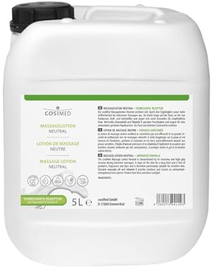 cosiMed Massagelotion neutral | 5000 ml | mit Avocadoöl und Vitamin E | ohne Duftstoffe, ohne Parabene | hautpflegend