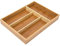 Relaxdays Portaposate da Cassetto in bambù, da Cucina, HLP: 4 x 25 x 34 cm, 4 Scomparti per Posate, Colore Naturale, Marrone Chiaro