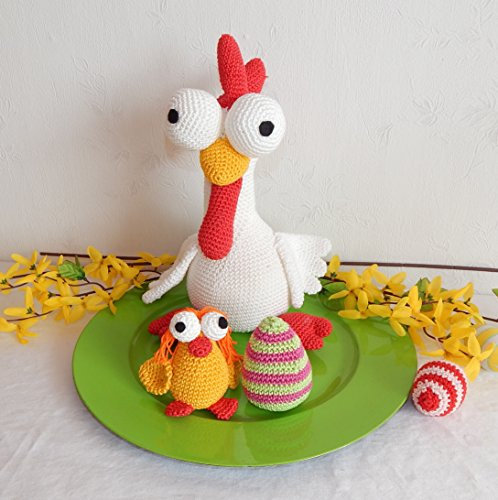 Häkelanleitung Huhn mit Küken: Verrückte Ostern