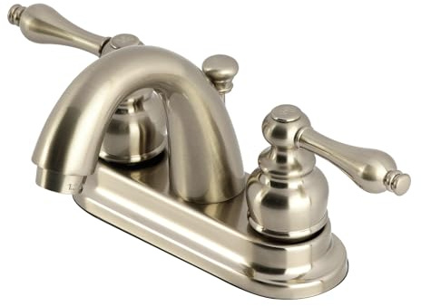 Kingston Brass KB5618AL Restoration 4-Inch Centerset Lavatory Faucet, Satin Nickel
