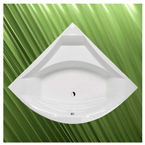 Eckbadewanne ROSANA 140x140x49cm, weiß, mit Styroporträger, Ablaufgarnitur und Sifon