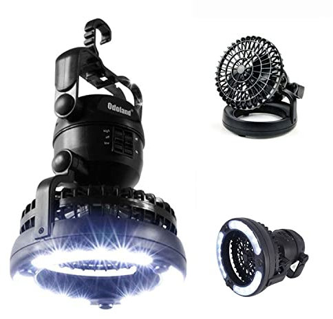 IMAGE Bright Portable LED Camping Lantern Flashlights with Ceiling Fan, Camping Gear Equipment for Outdoor Hiking, Camping, Emergencies, Hurricanes, Outages