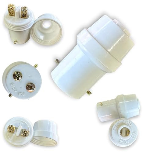 B22 Bayonet Light Adaptor Plug BC Bulb Holder Connector Lamp Socket Extension