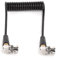 Wooden Camera Coiled BNC to BNC Cable, 10 Resting to 20 Extended, Right-Angle Connectors, HD, SDI, for Wireless Systems and On-Board Monitors