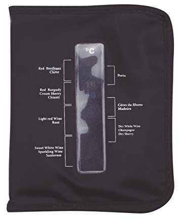 VB VIN BOUQUET Kühlmanschette, Stoff, Schwarz/Silber, 24.46 cm