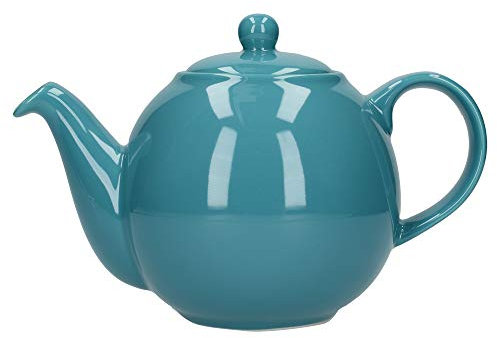 London Pottery Théière Globe avec passoire, en céramique, turquoise, capacité de 4 tasses (900 ml)