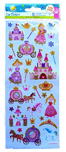 Craft Planet Fun Stickers, Princess, Stickers For Young Crafters Collection, For Posters, Card Making, Scrapbooking, Party Bag Fillers, Sticker Book, Reward Chart Stickers, Invites, Craft