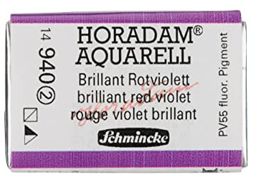Schmincke – HORADAM® AQUARELL - feinste Künstler-Aquarellfarben, 940 Brillant Rotviolett, 14 940 043, 1/1 Näpfchen