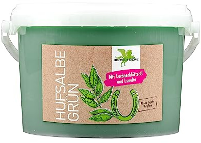 Bense & Eicke Hufsalbe grün, 10 Liter, mit Lorbeerblätteröl, reguliert den Feuchtigkeitshaushalt, pflegt Hufwand und Kronrand, unterstützt Hornstabilität, ergiebig, Made in Germany