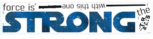 RoomMates RMK3077SCS Star Wars Classic The Force Is Strong Quote Peel and Stick Wall Decals 35.25 x 10