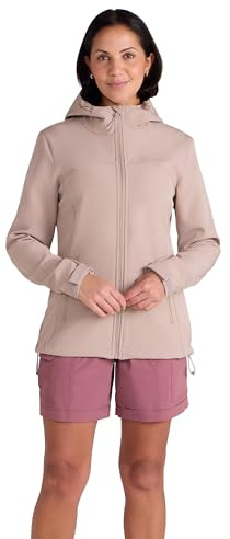 Mountain Warehouse Exodus Womens Softshell Jacket | Wind & Water Resistant Breathable Rain Coat with Hood, Ladies Adjustable Fit With Scooped Back, For Everyday Wear & Walking