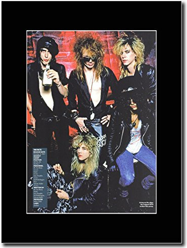 Guns 'n' Roses - On The Edge 1987 .Promo Magazine sur un Mont Noir