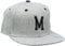 MSTRDS Unisex Letter Snapback M Baseball Cap, M Heather Grey, Large