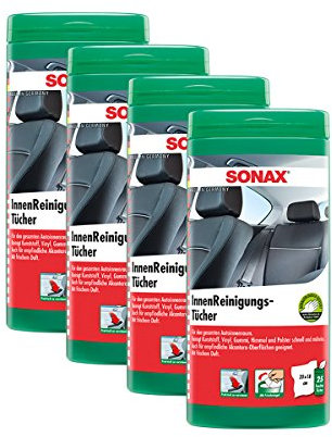SONAX Innenreinigungstücher Box Feuchte Tücher 25 Stück 4X