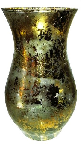 Vase dans la couleur l'or ancien, vase en verre Hauteur: environ 24 cm, Oberstdorfer Glashütte