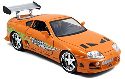 Jada Toys – 97505OR – Modellauto Toyota Supra – Fast and Furious – Maßstab 1:18 – Orange