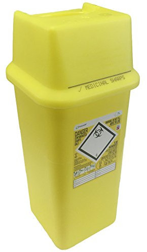 7L SHARPSAFE YELLOW BIO HAZARD BLADE SYRINGE NEEDLE CLINICAL LABELLED WASTE SHARPS BOX BINS