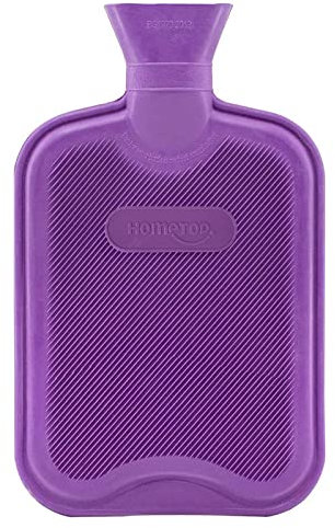 HomeTop Premium Classic Rubber Hot Water Bottle (2 Liters, Purple)