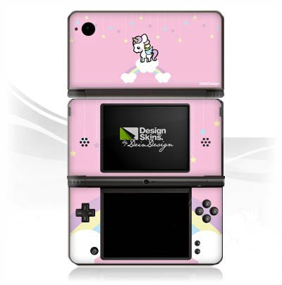 DeinDesign Skin kompatibel mit Nintendo DSi XL Folie Sticker Einhorn Unicorn Wolke