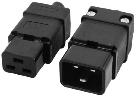 sourcing map 2 in 1 16A 250VAC IEC320 Serie C19 Anschluss C20 Buchse für Netzkabel