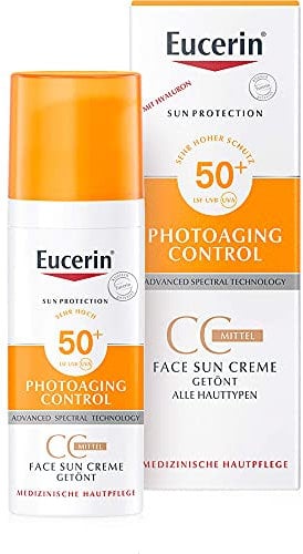 Eucerin Photoaging Control Face Sun CC Creme getönt LSF 50+ mittel, 50 ml Creme