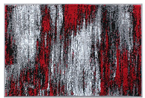 Masada Rugs, Moderner Teppich/Vorleger, modern, Rot/Grau/Schwarz, 60 x 90 cm