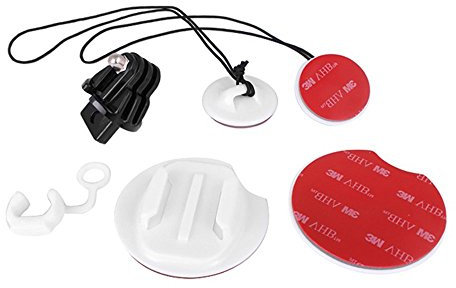 Tenlacum 8Pcs Surfboard Surf Fixer Mount Kit Pack de Longes FCS Surfboard Caoutchouc de Verrouillage enfichable pour Gopro Hero 2/3/3+/4 Caméra