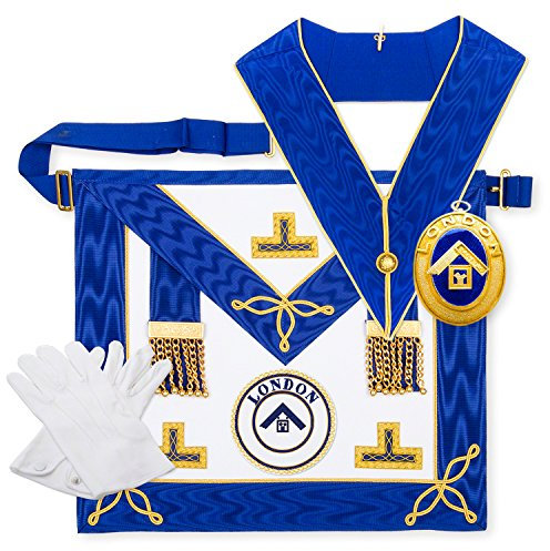 Masonic Freimaurerische Regalia, London Grand Rank Undress LGR Schürze aus Lammleder, 100% Baumwolle Baumwolle, Multi, L