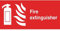 Feuerlöscher-Symbol, Hinweisschild, Sicherheitsschild, 100 x 200 mm