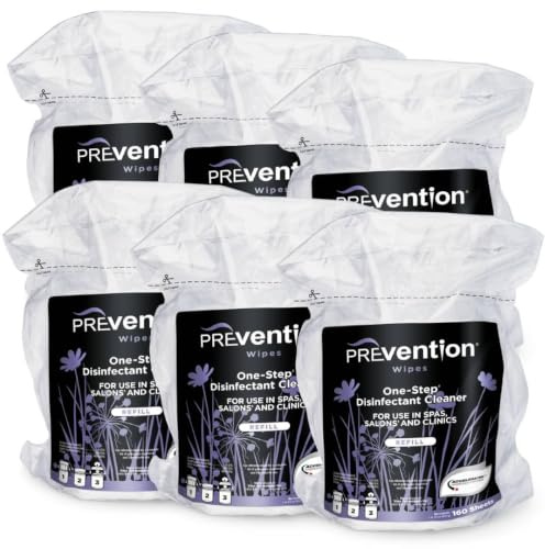 Prevention Salviette disinfettanti multiuso – Salviette detergenti per saloni, spa, cliniche, studi, salviette igienizzanti per superfici ospedaliere – 160 salviette per sacchetto di ricarica
